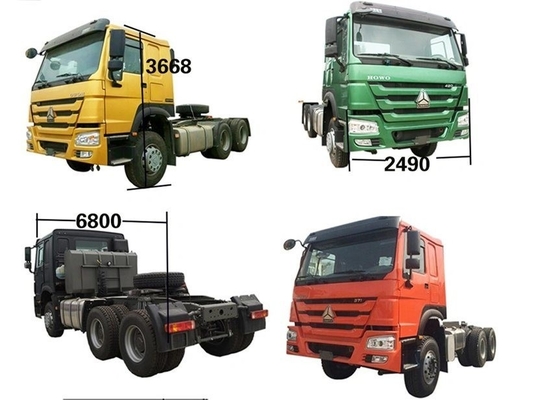 Tüpsüz lastik tasarımı Kullanılmış Sinotruk HOWO 371 Kamyon Başı Traktör Çöp kamyonu indirimde