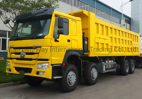 HOWO 12 Tekerlekli 8*4 60 tonluk Çöp kamyonu Ağır yük taşımacılığı için 8*4 tipper kamyon