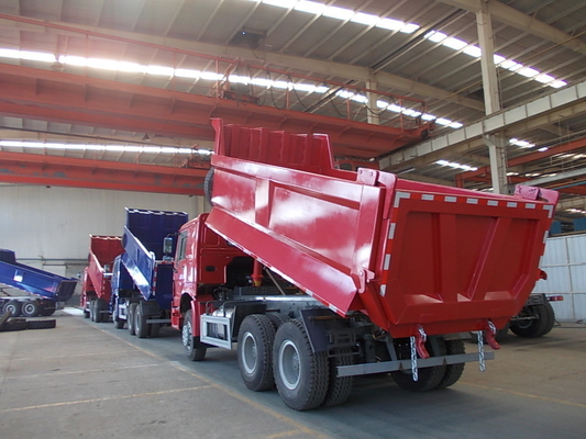 Ağır Güçlü 6×4 Sürücü Çark Sinotruk HOWO Çöp Kamyonları ISO Lastik Sertifikasyonu ile Tipper