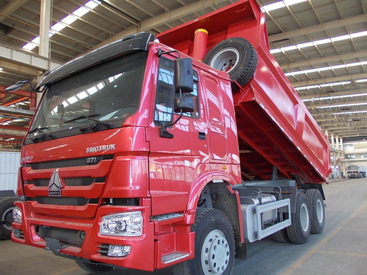 Ağır Güçlü 6×4 Sürücü Çark Sinotruk HOWO Çöp Kamyonları ISO Lastik Sertifikasyonu ile Tipper