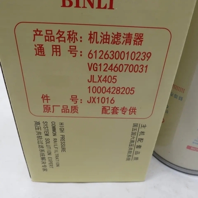 Vg1246070031 Sinotruk HOWO Çöp Kamyonu Yağ Filtresi Paketi Boyutu 30.00cm * 20.00cm * 2.00cm
